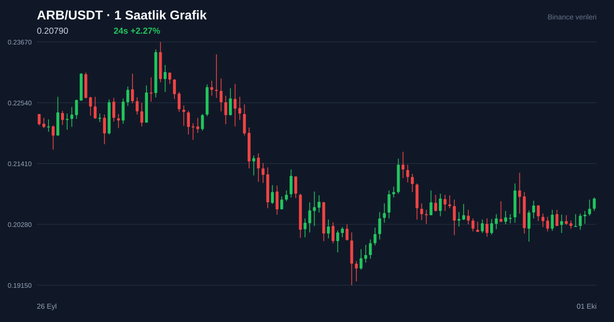 ARB/USDT 1 saatlik statik fiyat grafiği