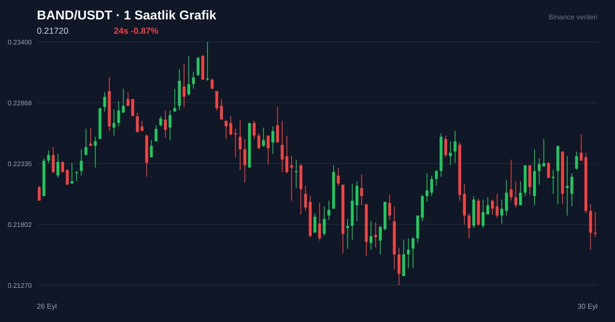 BAND/USDT 1 saatlik statik fiyat grafiği
