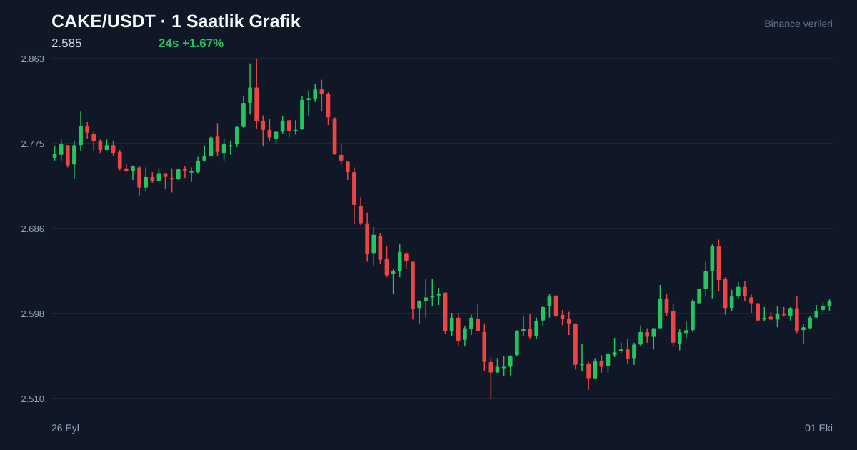 CAKE/USDT 1 saatlik statik fiyat grafiği