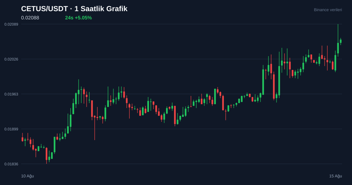 CETUS/USDT 1 saatlik statik fiyat grafiği