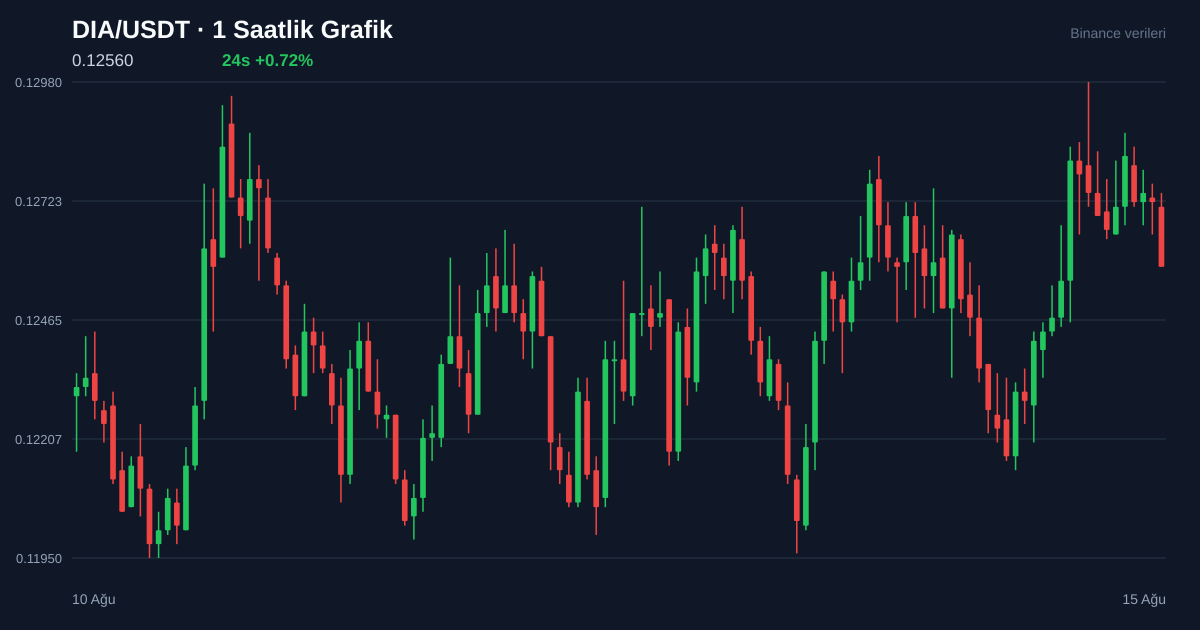 DIA/USDT 1 saatlik statik fiyat grafiği