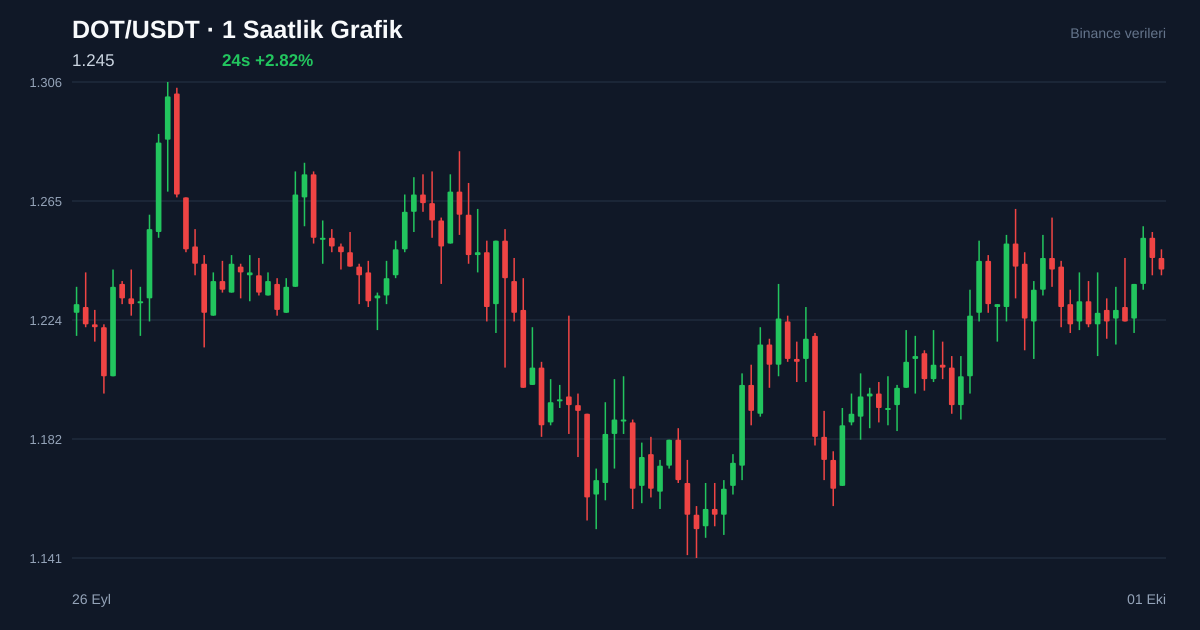 DOT/USDT 1 saatlik statik fiyat grafiği