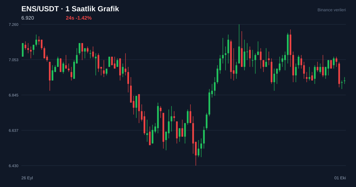 ENS/USDT 1 saatlik statik fiyat grafiği
