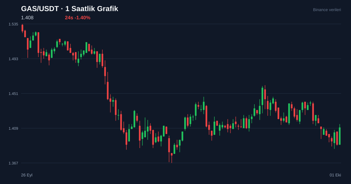 GAS/USDT 1 saatlik statik fiyat grafiği