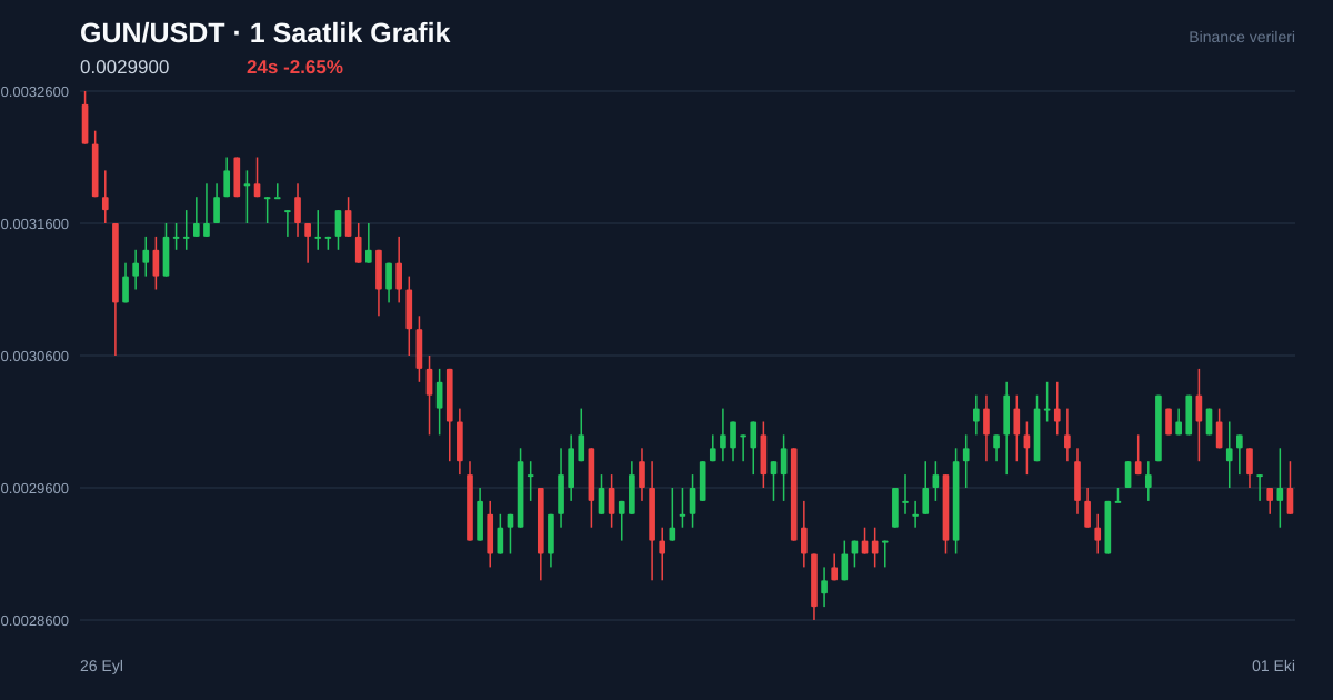 GUN/USDT 1 saatlik statik fiyat grafiği
