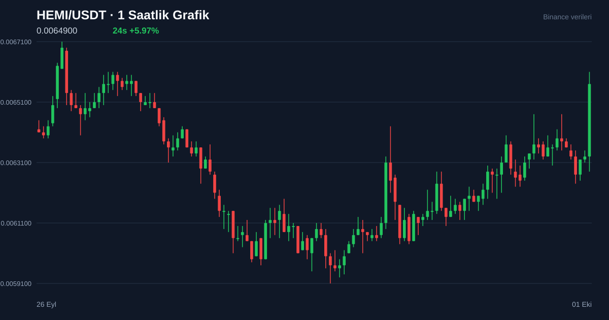HEMI/USDT 1 saatlik statik fiyat grafiği