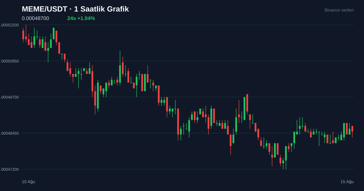 MEME/USDT 1 saatlik statik fiyat grafiği
