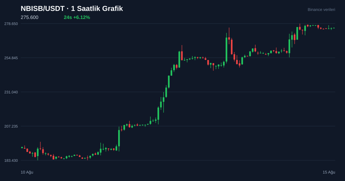 NBISB/USDT 1 saatlik statik fiyat grafiği