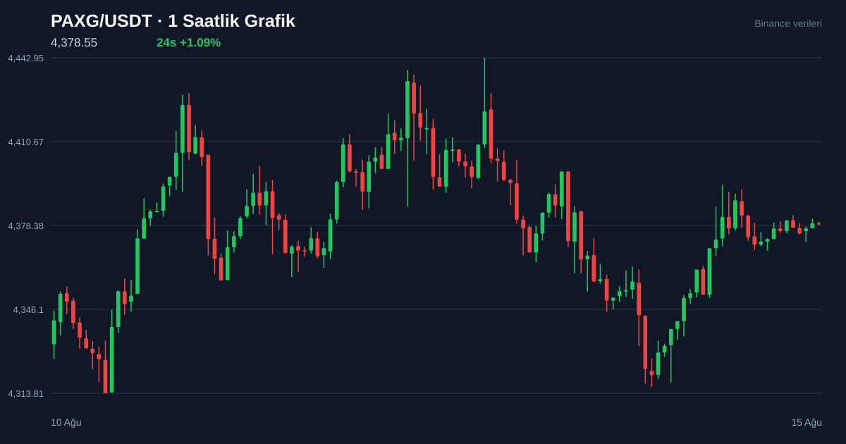 PAXG/USDT 1 saatlik statik fiyat grafiği
