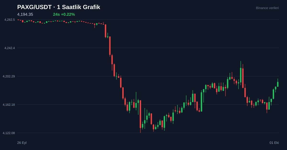 PAXG/USDT 1 saatlik statik fiyat grafiği