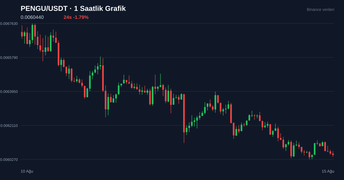 PENGU/USDT 1 saatlik statik fiyat grafiği