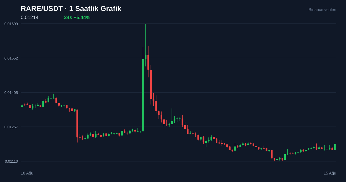 RARE/USDT 1 saatlik statik fiyat grafiği