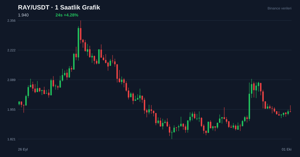 RAY/USDT 1 saatlik statik fiyat grafiği