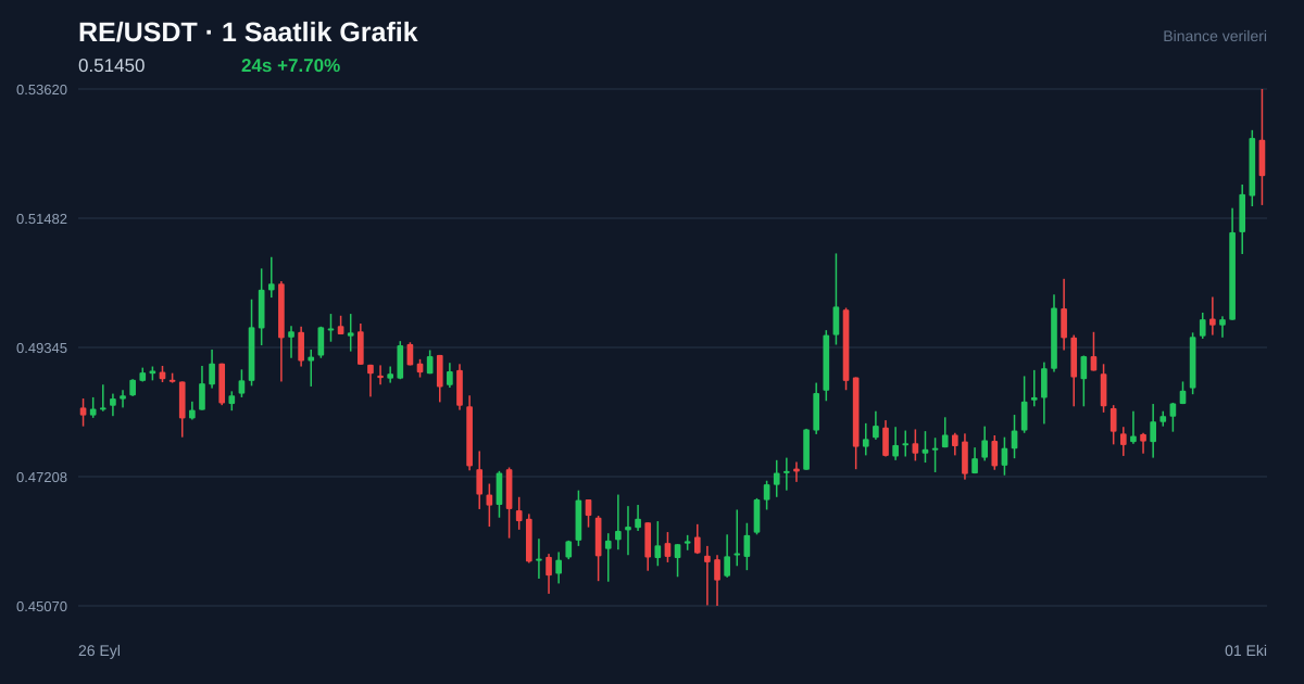 RE/USDT 1 saatlik statik fiyat grafiği