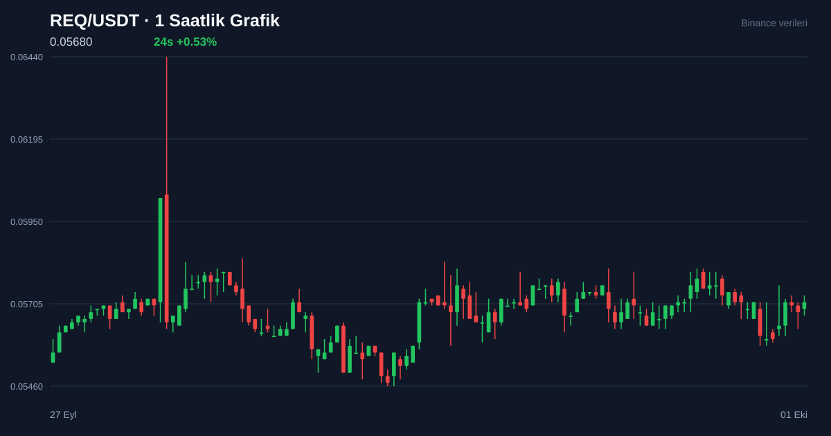 REQ/USDT 1 saatlik statik fiyat grafiği