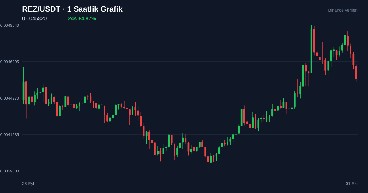 REZ/USDT 1 saatlik statik fiyat grafiği