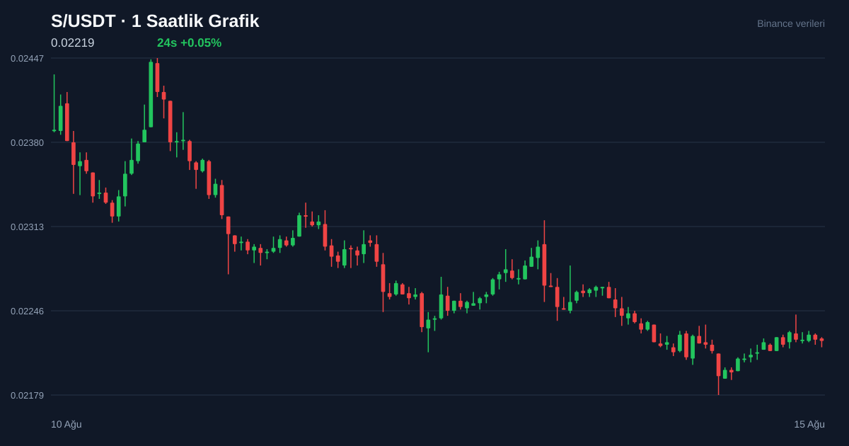 S/USDT 1 saatlik statik fiyat grafiği