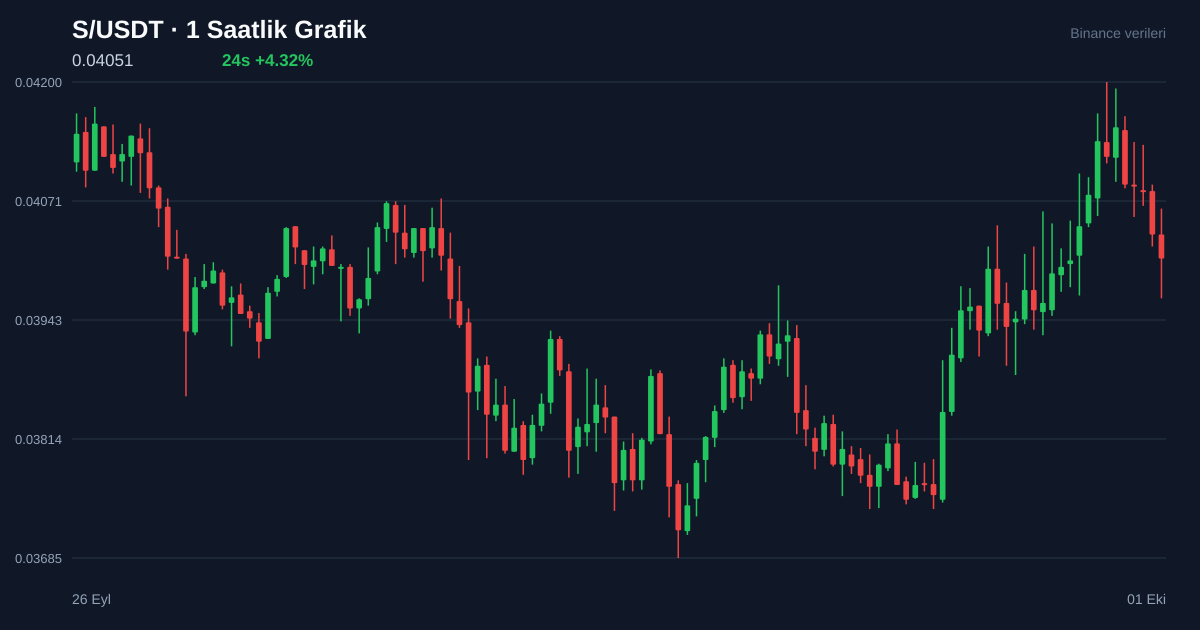 S/USDT 1 saatlik statik fiyat grafiği
