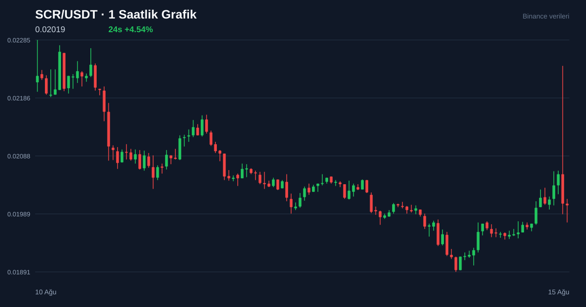 SCR/USDT 1 saatlik statik fiyat grafiği