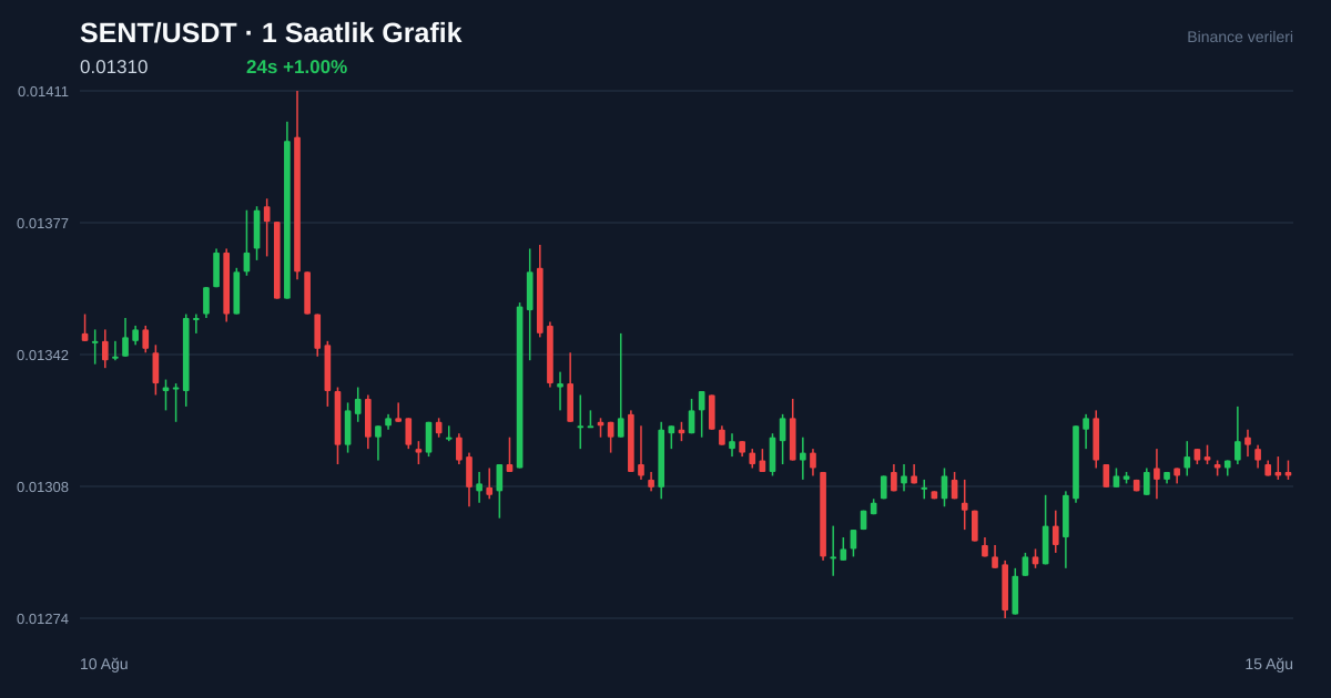 SENT/USDT 1 saatlik statik fiyat grafiği