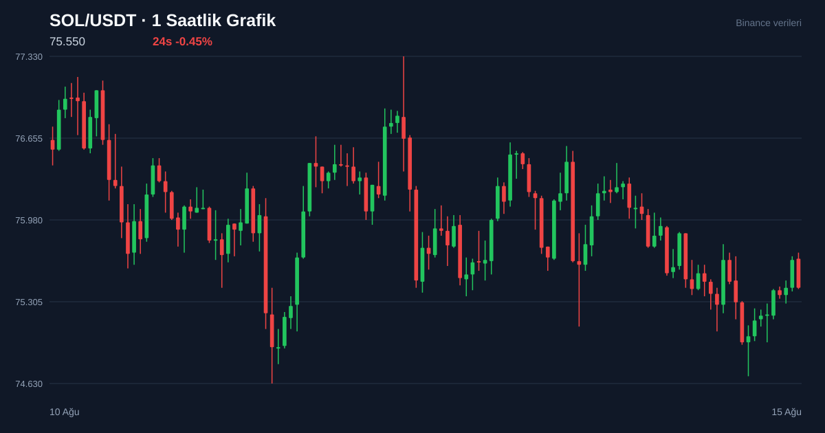 SOL/USDT 1 saatlik statik fiyat grafiği
