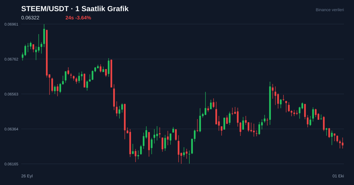 STEEM/USDT 1 saatlik statik fiyat grafiği