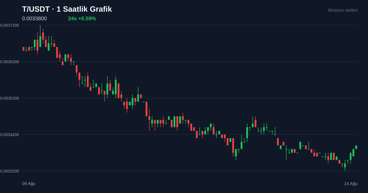T/USDT 1 saatlik statik fiyat grafiği