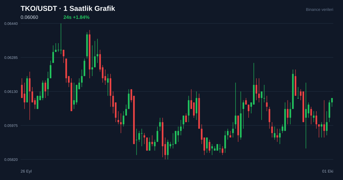 TKO/USDT 1 saatlik statik fiyat grafiği