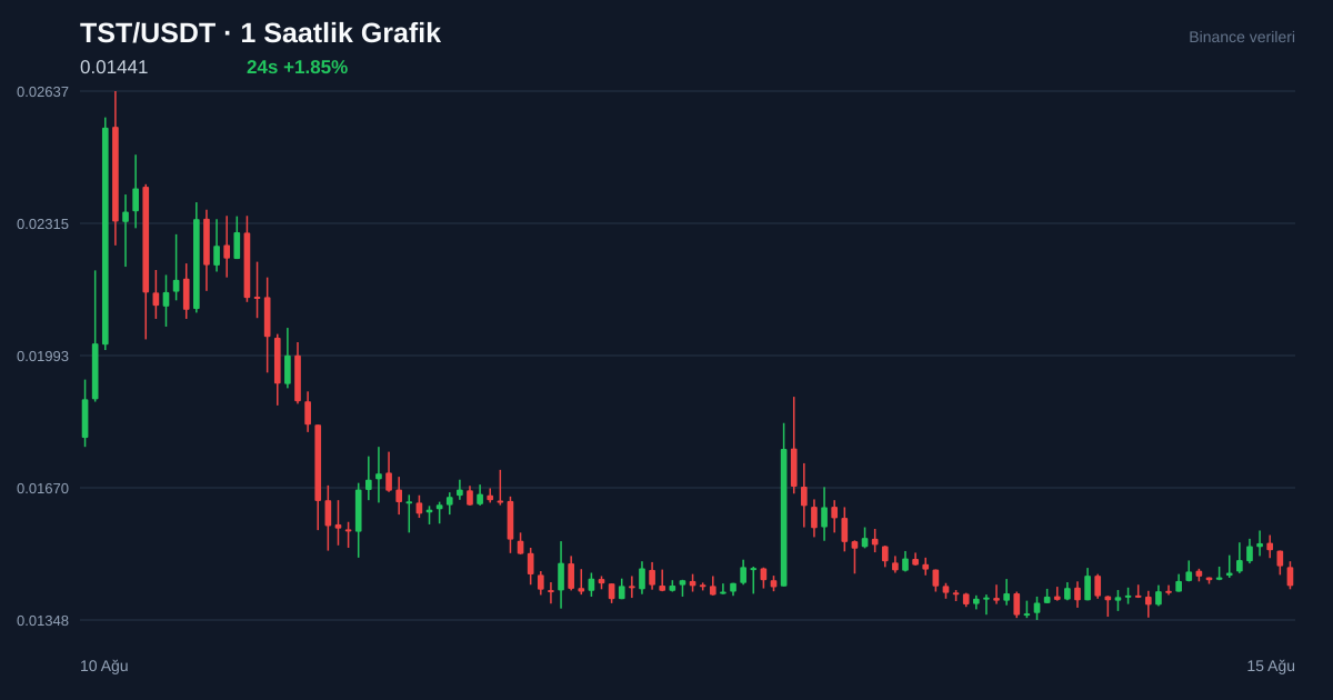 TST/USDT 1 saatlik statik fiyat grafiği