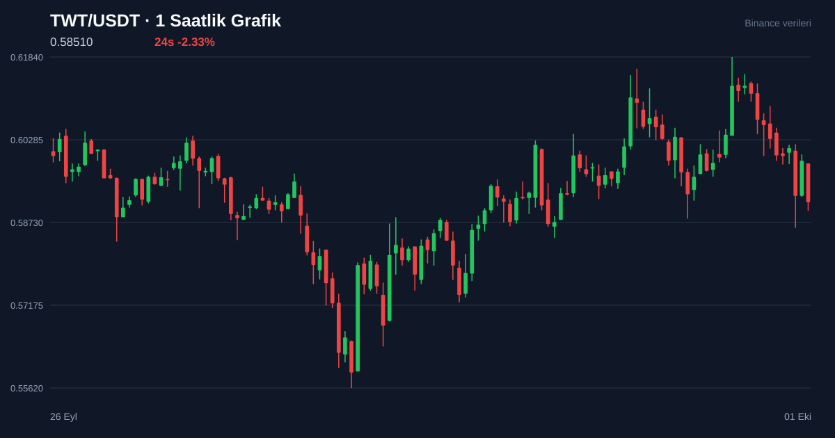TWT/USDT 1 saatlik statik fiyat grafiği