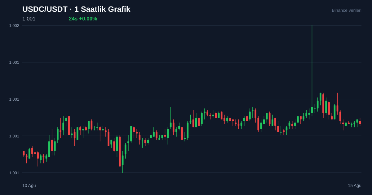 USDC/USDT 1 saatlik statik fiyat grafiği