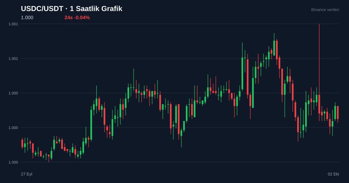 USDC/USDT 1 saatlik statik fiyat grafiği