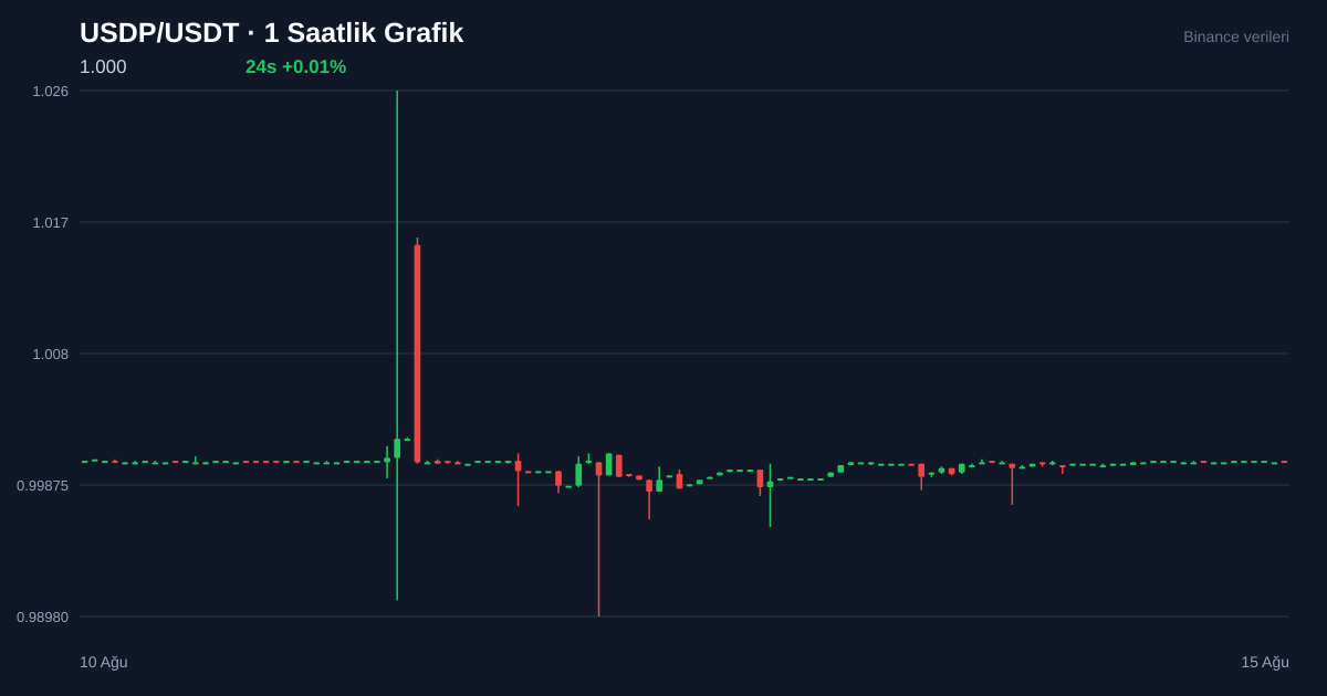 USDP/USDT 1 saatlik statik fiyat grafiği
