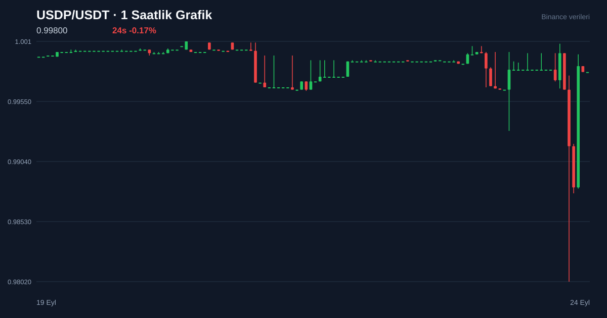 USDP/USDT 1 saatlik statik fiyat grafiği