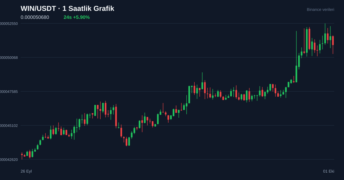 WIN/USDT 1 saatlik statik fiyat grafiği