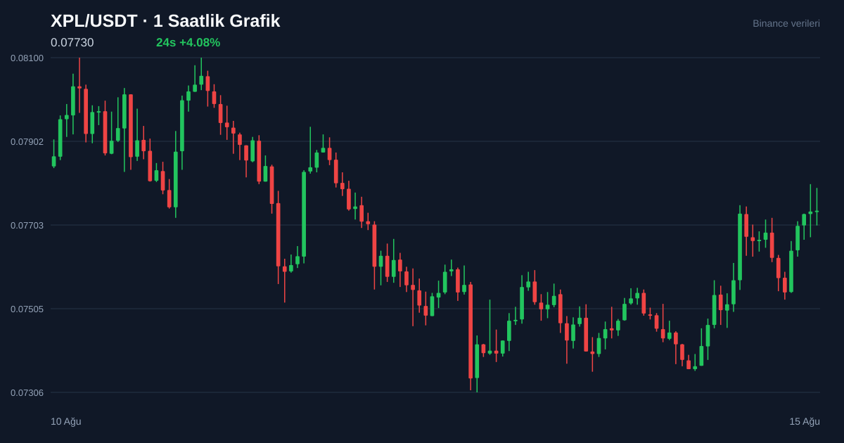 XPL/USDT 1 saatlik statik fiyat grafiği