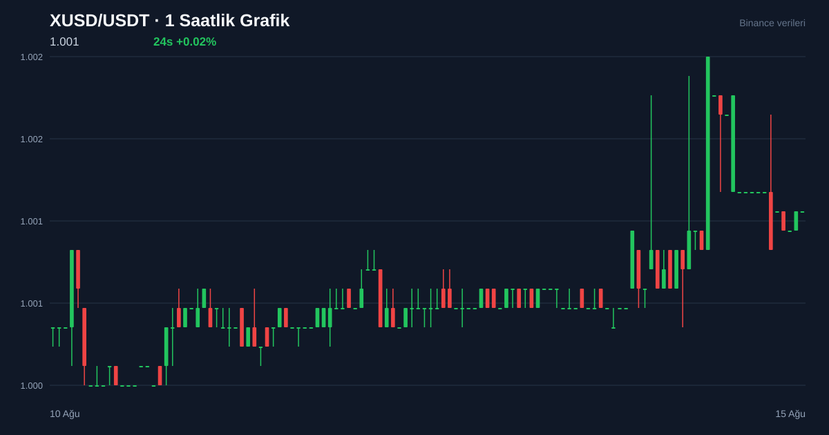 XUSD/USDT 1 saatlik statik fiyat grafiği